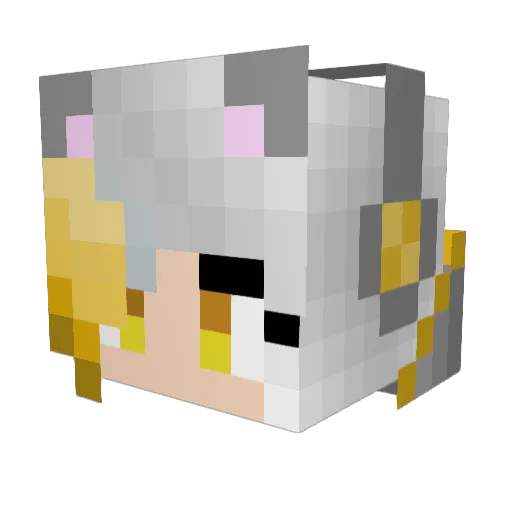GoldGirlGamer Minecraft avatar head, 3D render