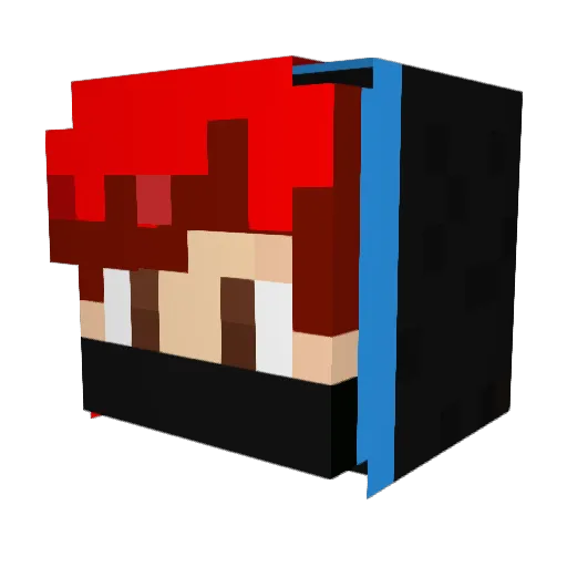 GoldGiulio Minecraft avatar head, 3D render
