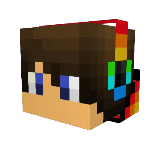 GoldGraninjaXYZ Minecraft avatar head, 3D render