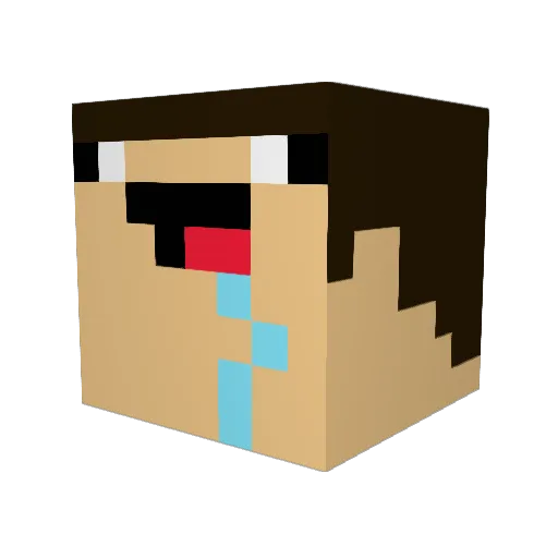 GoldHaugen Minecraft avatar head, 3D render