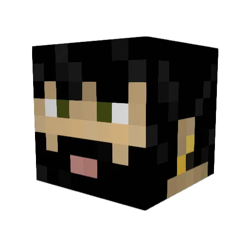 GoldHoops Minecraft avatar head, 3D render