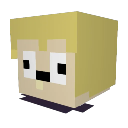 GoldLady45 Minecraft avatar head, 3D render