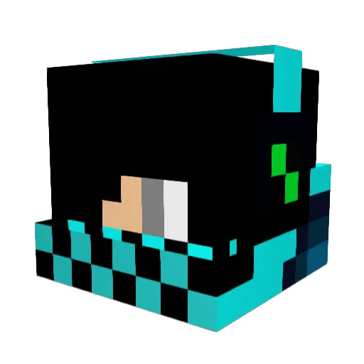 GoldLich Minecraft avatar head, 3D render