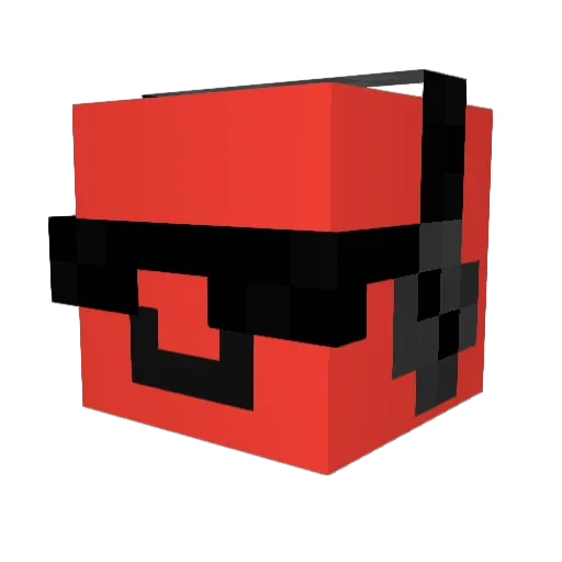GoldMP4 Minecraft avatar head, 3D render
