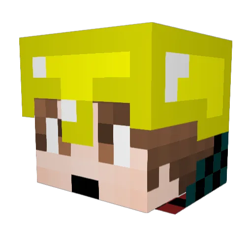 GoldMaster112 Minecraft avatar head, 3D render