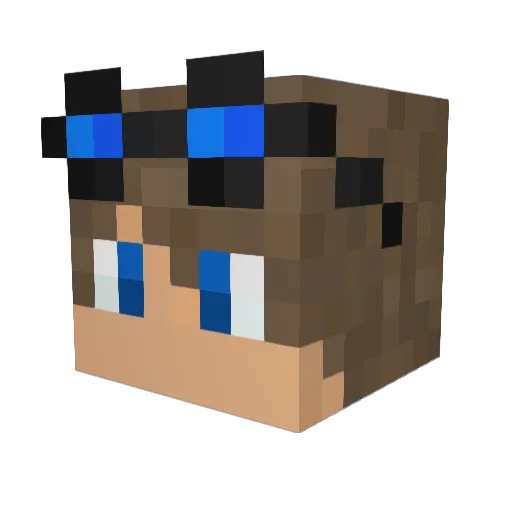 GoldNaruto Minecraft avatar head, 3D render