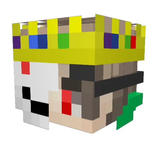 GoldNiffler Minecraft avatar head, 3D render