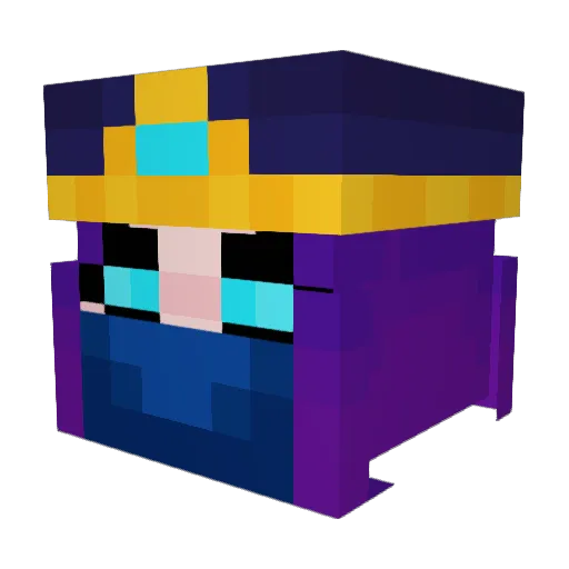 GoldNinja574 Minecraft avatar head, 3D render