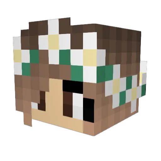 GoldNooB_ Minecraft avatar head, 3D render