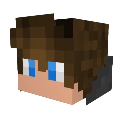 GoldOBT Minecraft avatar head, 3D render