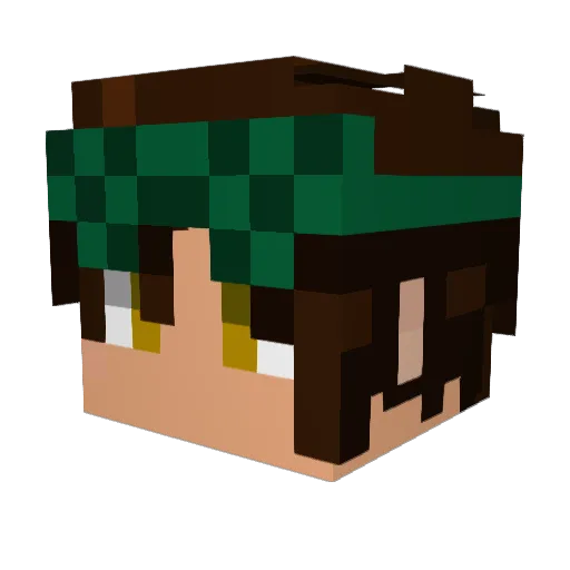 GoldOni_ Minecraft avatar head, 3D render