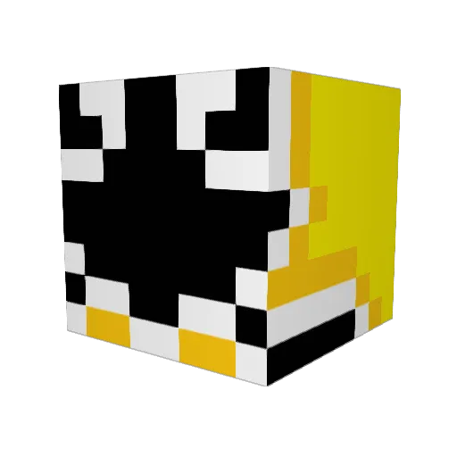 GoldRanger6 Minecraft avatar head, 3D render