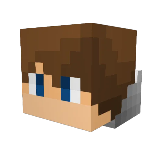 GoldRuby29 Minecraft avatar head, 3D render