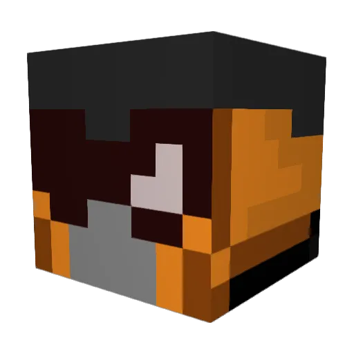 GoldSource1 Minecraft avatar head, 3D render