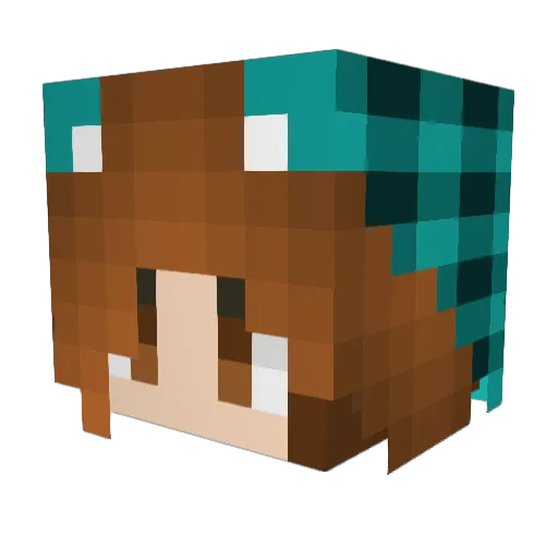GoldSpark2004 Minecraft avatar head, 3D render