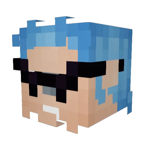 GoldStarChart Minecraft avatar head, 3D render