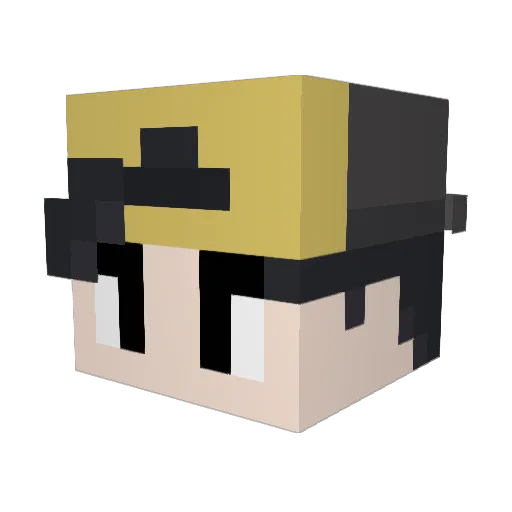 GoldTheAlchemist Minecraft avatar head, 3D render