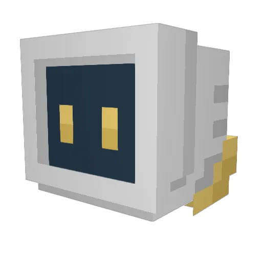 GoldTheWeeb Minecraft avatar head, 3D render