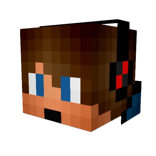 GoldZIA2019 Minecraft avatar head, 3D render