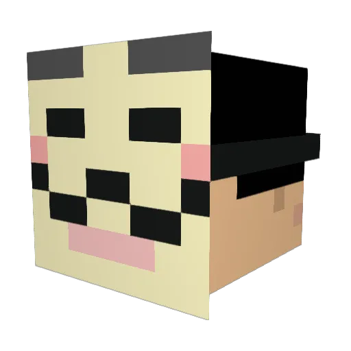 Gold_Guns Minecraft avatar head, 3D render
