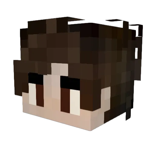 Gold_san Minecraft avatar head, 3D render