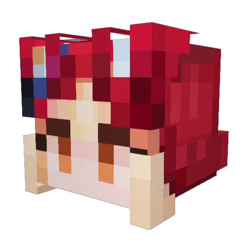 Goldautumnleaf Minecraft avatar head, 3D render
