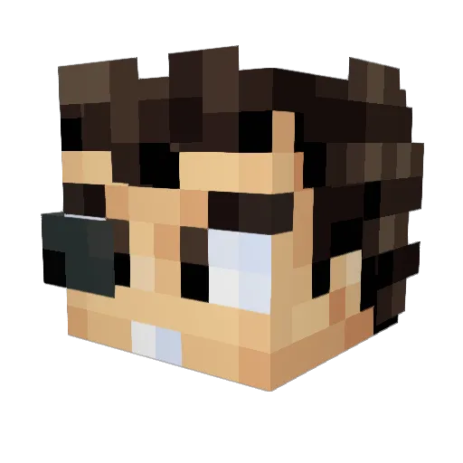 Goldberg97 Minecraft avatar head, 3D render