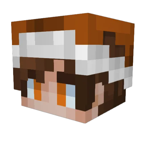 Goldblackmonkey Minecraft avatar head, 3D render