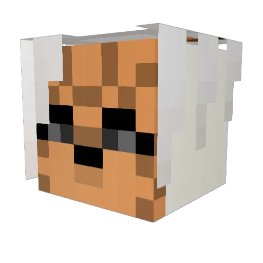 Golddess Minecraft avatar head, 3D render