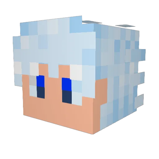 Goldead Minecraft avatar head, 3D render