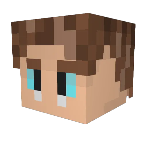 Goldeathorus Minecraft avatar head, 3D render