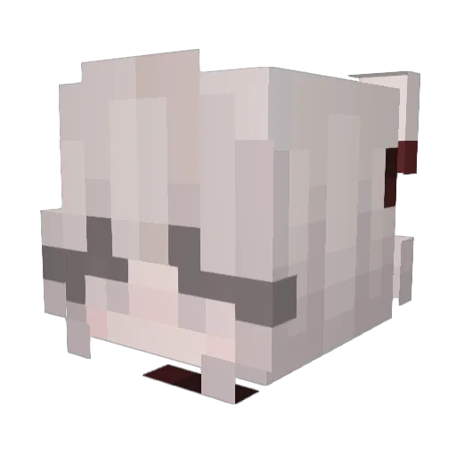 Goldee Minecraft avatar head, 3D render