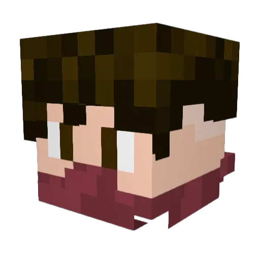Goldek_ Minecraft avatar head, 3D render
