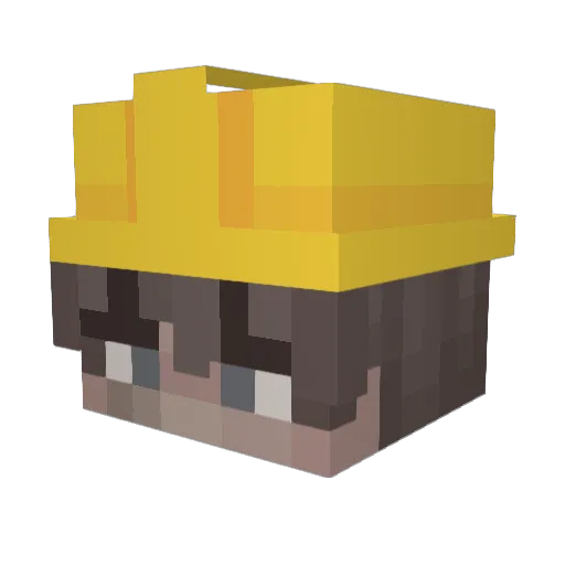 Golden228 Minecraft avatar head, 3D render