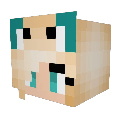 Golden3250 Minecraft avatar head, 3D render