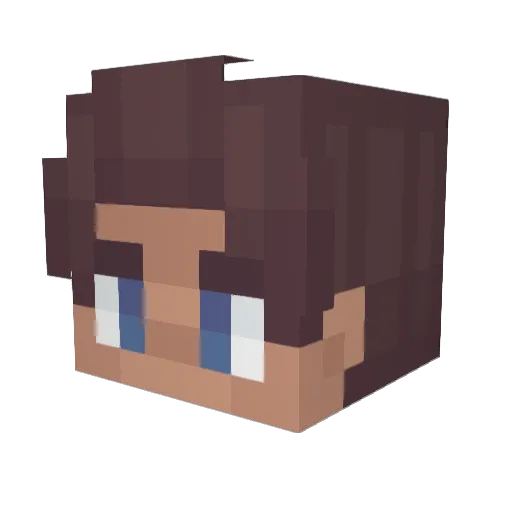 Golden5un Minecraft avatar head, 3D render