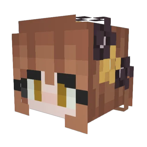 Golden657 Minecraft avatar head, 3D render