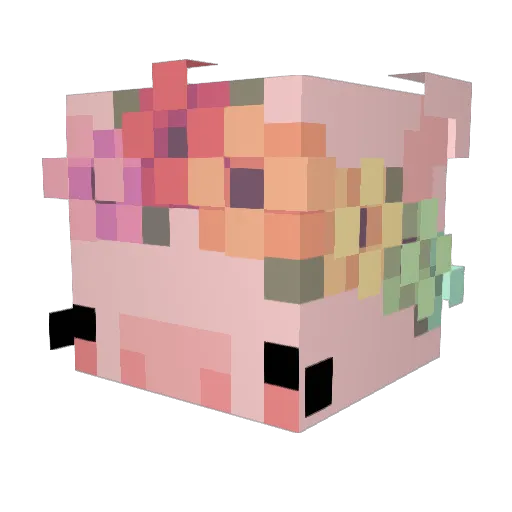Golden8mite Minecraft avatar head, 3D render