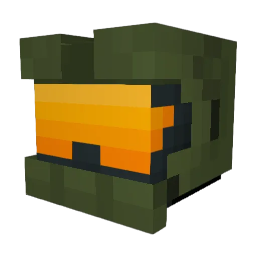 GoldenAK47 Minecraft avatar head, 3D render