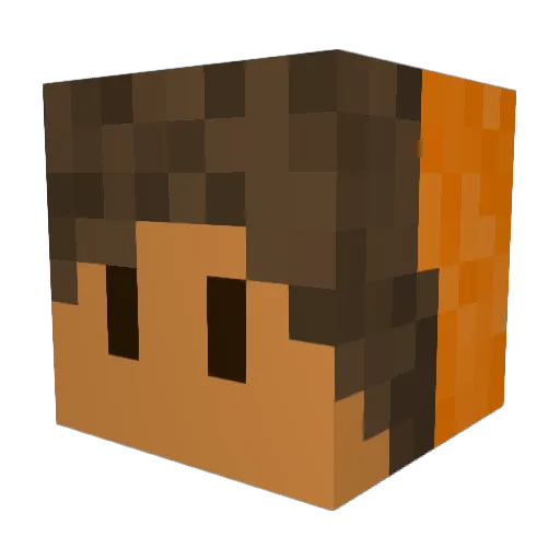 GoldenAce318 Minecraft avatar head, 3D render