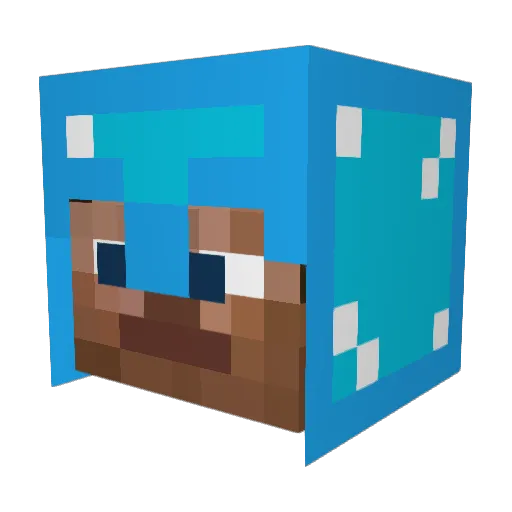 GoldenApple98 Minecraft avatar head, 3D render