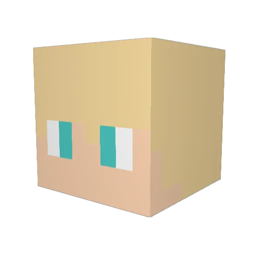 GoldenAppleBoy1 Minecraft avatar head, 3D render