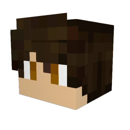 GoldenAppleGuard Minecraft avatar head, 3D render