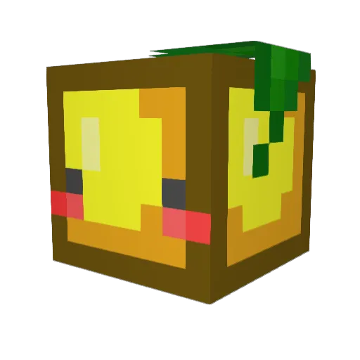 GoldenApple_TW Minecraft avatar head, 3D render
