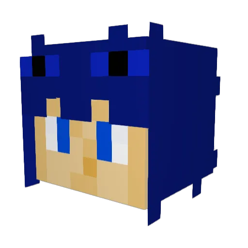 GoldenArmyMan Minecraft avatar head, 3D render