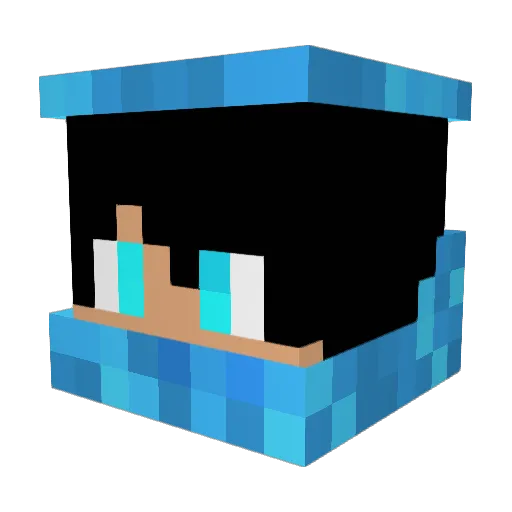 GoldenArrow100 Minecraft avatar head, 3D render