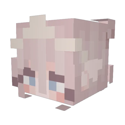 GoldenAurelia Minecraft avatar head, 3D render