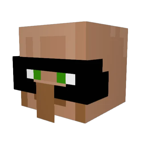 GoldenAxe00 Minecraft avatar head, 3D render