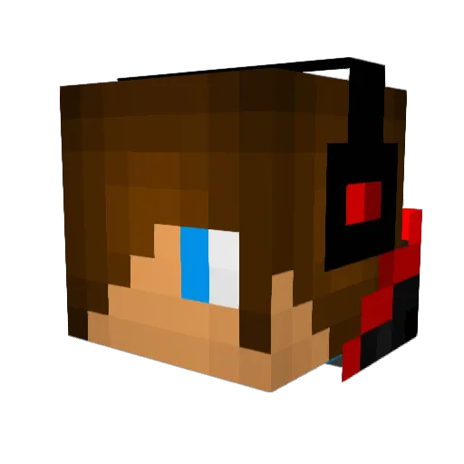 GoldenAxe75 Minecraft avatar head, 3D render