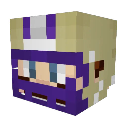 GoldenBarrelV3 Minecraft avatar head, 3D render